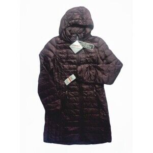 NWT 32 Degree Heat Down Hooded Full Zip Puffer Jacket Black Sz XS Junior Womens